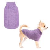 KOOLTAIL small dog sweater front view shows cozy fleece warmth for outdoor strolls