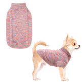 KOOLTAIL Small Dog Sweater pink front view for cozy winter warmth