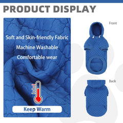KOOLTAIL small dog sweater warm fleece lining close-up, highlighting extra warmth.