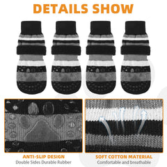 Kooltail soft and durable material dog socks illustrate comfortable paw wrap.