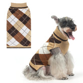 KOOLTAIL sudadera para perro con cuadros clásicos, ideal para mantener al perro abrigado en invierno.