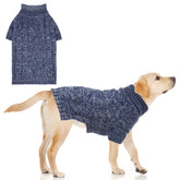 Kooltail suéter para perro, vista frontal, estilo cable, mantiene al animal cálido al pasear.