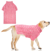 KOOLTAIL Thermal Knit Dog Sweater front view shows warm, cozy fit for cold walks.
