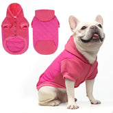 KOOLTAIL warm dog winter coat in rose red with waterproof back for windproof winter walks