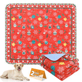 KOOLTAIL washable pee pads 2-pack with Christmas design protect floors during holidays.