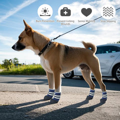 KOOLTAIL waterproof dog booties with sealed seams keeping paws dry