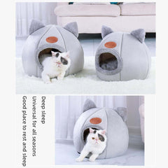 KooTeedd cat bed non-slip bottom keeps pets safe during cozy sessions.