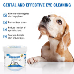 Kopmath dog-eye-wipes textured pads for gentle eye area cleaning.