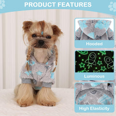 Kosiyi dog sweater easy potty-access hem elastic demonstrates easy on/off and comfortable fit
