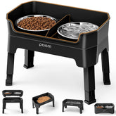 KPWACD 3-in-1 elevated dog bowls stand provides a sturdy, mess-free feeding setup.