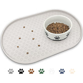 KPWACD dog food mat anti-slip keeps bowls secure to reduce mess.