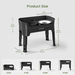 KPWACD four-height adjustable legs provide ergonomic feeding heights.