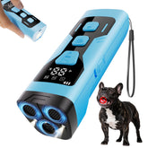 KQMOP dog bark deterrent front display with intuitive controls for humane training.