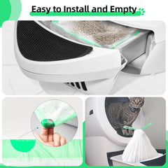 KropBom drawstring-litter-liner enables quick, clean closure