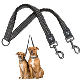 KRUZ Pet double-dog leash with tangle-free swivel keeps two dogs aligned on walks