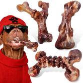 Juguete Kseroo para perro: hueso duradero con sabor tocino para masticación segura.