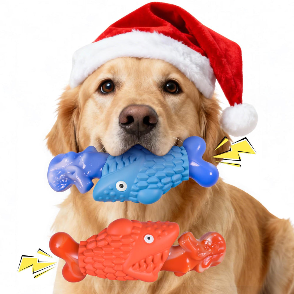 Kseroo tough dog toys 2-pack shows rugged design for aggressive chewers and extended play.