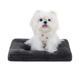 KSIIA dog crate bed 17x11 gray with plush flannel surface for cozy comfort.