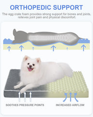 KSIIA dog bed with non-slip bottom stays in place on crate floors