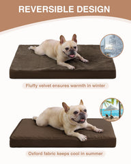 KSIIA two-sided bed with plush velvet and Oxford fabric for seasonal comfort.