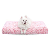 KSIIA Washable Dog Bed Deluxe rose plush side view with supportive padding