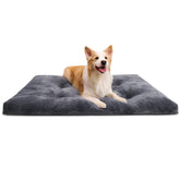 KSIIA dog crate bed flannel surface provides cozy warmth and skin-friendly softness.
