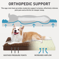 KSIIIA dog crate bed 35x22 inches—sized for dogs up to 65 pounds.