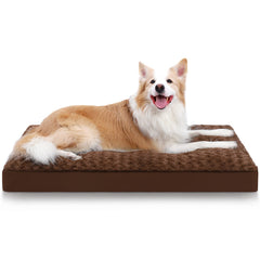 KSIIIA dog crate bed waterproof rose velvet cover—soft surface and easy washability.