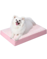 KSIIA orthopedic dog bed egg crate foam supports joints for small dogs.