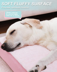 KSIIA orthopedic dog bed foam-detail highlighting 3-inch egg crate foam supports joints during rest.
