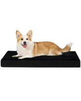 KSIIA orthopedic dog bed front view shows plush cover and supportive foam.