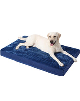 KSIIA orthopedic dog crate bed with egg crate foam for joint-supportive comfort.