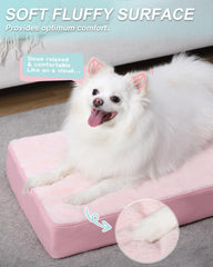 KSIIA dog bed removable cover with durable zipper for easy washing.