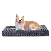 KSIIA Washable Dog Bed Deluxe Plush front view highlights cozy padding for joints