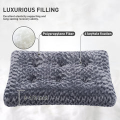 KSIIA Washable Dog Bed Deluxe Plush side view shows anti-slip bottom stability