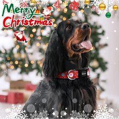 Ktinnead Christmas dog collar features quick-release buckle for easy on/off during adventures