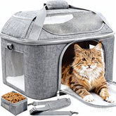 KTSOLRA underseat compact pet carrier shown in cabin-ready position with space-saving design