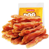 KUADELRO chicken jerky slices show real chicken as the main ingredient.