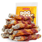 KUADELRO snack envuelto en piel de bacalao con pollo y pato para perros.