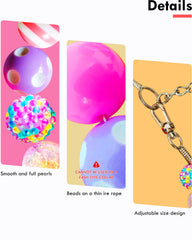KUDES Bubblegum dog collar necklace rhinestone spacers sparkle in sunlight for photos.