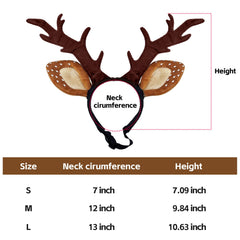 KUDES pet deer headband, lightweight and soft for comfortable cats and dogs.
