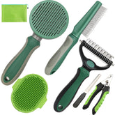 KUEIOX deshedding undercoat rake removes loose fur for a smoother coat.