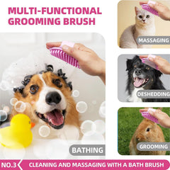 KUEIOX shampoo dispenser brush pink foams baths easily with less product