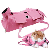 Kukaster Pet Cat's Restraint Bag features four-legs immobilization for safer nail trimming.