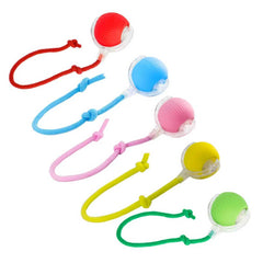 KumCinm interactive ball pink rolling action in motion for energetic pets.