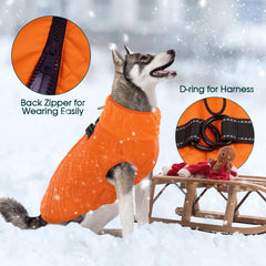 Kuoser back zipper with protective flap for easy wear and fur protection.