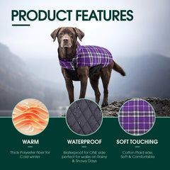 Kuoser dog coat with leash hole at back enables simple leash attachment on walks.