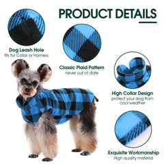 Kuoser fleece vest leash hole detail for easy leash attachment during walks