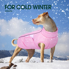 Kuoser dog jacket pink XS close-up fabric shows durable waterproof material