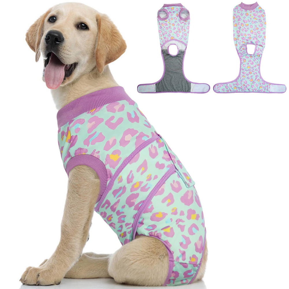 Kuoser dog recovery suit fabric close-up shows soft breathable material for comfortable healing.